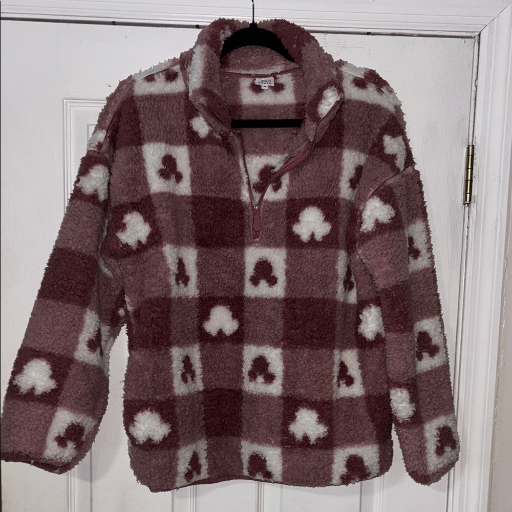 Mickey Mouse Cozy Checkered Fleece Pullover